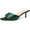 image:imageMostrin Kitten Heels for Women Pointed Toe Vintage Mules Heels Sexy Slip on Stiletto Backless Sandals for Party Wedding DailyGreen
