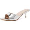 image:imageMostrin Kitten Heels for Women Pointed Toe Vintage Mules Heels Sexy Slip on Stiletto Backless Sandals for Party Wedding DailySilver