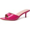 image:imageMostrin Kitten Heels for Women Pointed Toe Vintage Mules Heels Sexy Slip on Stiletto Backless Sandals for Party Wedding DailyPink