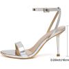 image:imageMostrin Strappy Heels for Women Lace Up Ankle Strap Round Open Toe Stiletto High Heels Womens Heeled Sandals for Prom Party DailySilver08