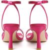 image:imageMostrin Womens Sandals Strappy Heels for Women Ankle Strap Lace Up Heels Square Open Toe Heels Tie Up Stiletto High Heeled Sandals for Prom Party Daily WearHot Pink Satin07