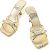 image:imageMostrin Kitten Heels for Women Round Toe Heels With Bow Vintage Mules Sexy Slip on Stiletto Backless Sandals for Party DailyGold03