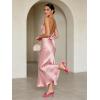 image:imageMostrin Kitten Heels for Women Round Toe Heels With Bow Vintage Mules Sexy Slip on Stiletto Backless Sandals for Party DailyHot Pink