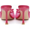image:imageMostrin Kitten Heels for Women Round Toe Heels With Bow Vintage Mules Sexy Slip on Stiletto Backless Sandals for Party DailyHot Pink