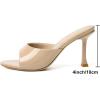 image:imageMostrin Kitten Heels for Women Round Toe Heels With Bow Vintage Mules Sexy Slip on Stiletto Backless Sandals for Party DailyNude08