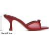 image:imageMostrin Kitten Heels for Women Round Toe Heels With Bow Vintage Mules Sexy Slip on Stiletto Backless Sandals for Party DailyRed03