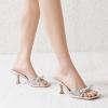 image:imageMostrin Kitten Heels for Women Round Toe Heels With Bow Vintage Mules Sexy Slip on Stiletto Backless Sandals for Party DailySilver03