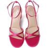 image:imageMostrin Strappy Heels for Women Lace Up Ankle Strap Round Open Toe Stiletto High Heels Womens Heeled Sandals for Prom Party DailyHot Pink Satin