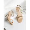 image:imageMostrin Strappy Heels for Women Lace Up Ankle Strap Round Open Toe Stiletto High Heels Womens Heeled Sandals for Prom Party DailyNude08