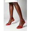 image:imageMostrin Strappy Heels for Women Lace Up Ankle Strap Round Open Toe Stiletto High Heels Womens Heeled Sandals for Prom Party DailyRed08