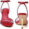 image:imageMostrin Strappy Heels for Women Lace Up Ankle Strap Round Open Toe Stiletto High Heels Womens Heeled Sandals for Prom Party DailyRed08