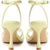 image:imageMostrin Strappy Heels for Women Lace Up Ankle Strap Round Open Toe Stiletto High Heels Womens Heeled Sandals for Prom Party DailyYellow