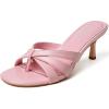 image:imageMostrin Kitten Heels for Women Pointed Toe Vintage Mules Heels Sexy Slip on Stiletto Backless Sandals for Party Wedding DailyPink 01