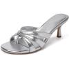 image:imageMostrin Kitten Heels for Women Pointed Toe Vintage Mules Heels Sexy Slip on Stiletto Backless Sandals for Party Wedding DailySilver 01