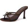 image:imageMostrin Kitten Heels for Women Round Toe Heels With Bow Vintage Mules Sexy Slip on Stiletto Backless Sandals for Party DailyDark Brown
