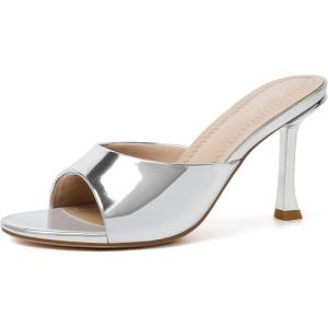 image:imageMostrin Kitten Heels for Women Round Toe Heels With Bow Vintage Mules Sexy Slip on Stiletto Backless Sandals for Party DailySilver08