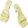 image:imageMostrin Kitten Heels for Women Round Toe Heels With Bow Vintage Mules Sexy Slip on Stiletto Backless Sandals for Party DailyYellow03