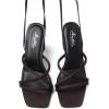 image:imageMostrin Womens Sandals Strappy Heels for Women Lace Up Heels Tie Up High Heeled Sandals for Prom Party Wedding Daily WearDark Brown Suede