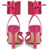 image:imageMostrin Womens Sandals Strappy Heels for Women Lace Up Heels Tie Up High Heeled Sandals for Prom Party Wedding Daily WearHot Pink Satin