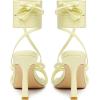 image:imageMostrin Womens Sandals Strappy Heels for Women Lace Up Heels Tie Up High Heeled Sandals for Prom Party Wedding Daily WearYellow