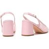 image:imageMostrin Block Slingback Heels for Women Pointed Closed Toe Chunky Heels Office Work Shoes Womens Pumps for Business CasualPink Lace