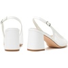 image:imageMostrin Block Slingback Heels for Women Pointed Closed Toe Chunky Heels Office Work Shoes Womens Pumps for Business CasualWhite Lace