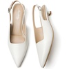 image:imageMostrin Kitten Heels for Women Pointed Closed Toe Heels Low Pumps Shoes for Party Work OfficeCream White