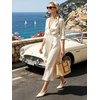 image:imageMostrin Kitten Heels for Women Pointed Closed Toe Heels Low Pumps Shoes for Party Work OfficeCream White