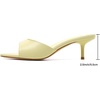image:imageMostrin Kitten Heels for Women Pointed Toe Vintage Mules Heels Sexy Slip on Stiletto Backless Sandals for Party Wedding DailyYellow