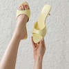 image:imageMostrin Kitten Heels for Women Pointed Toe Vintage Mules Heels Sexy Slip on Stiletto Backless Sandals for Party Wedding DailyYellow