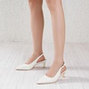 image:imageMostrin Kitten Heels for Women Slingback Pointed Closed Toe Heels Womens Pumps Shoes for Wedding Party CommutingCreamwhite13