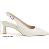 image:imageMostrin Kitten Heels for Women Slingback Pointed Closed Toe Heels Womens Pumps Shoes for Wedding Party CommutingCreamwhite13
