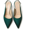 image:imageMostrin Kitten Heels for Women Slingback Pointed Closed Toe Heels Womens Pumps Shoes for Wedding Party CommutingEmerald Green
