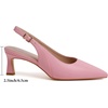 image:imageMostrin Kitten Heels for Women Slingback Pointed Closed Toe Heels Womens Pumps Shoes for Wedding Party CommutingPink13