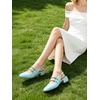 image:imageMostrin Mary Jane Shoes Women Slingback Chunky Low Heels for Women Closed Rounded Toe Ankle Strap Pumps Daily Wedding Party Dress ShoesBlue