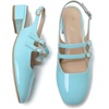 image:imageMostrin Mary Jane Shoes Women Slingback Chunky Low Heels for Women Closed Rounded Toe Ankle Strap Pumps Daily Wedding Party Dress ShoesBlue