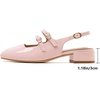 image:imageMostrin Mary Jane Shoes Women Slingback Chunky Low Heels for Women Closed Rounded Toe Ankle Strap Pumps Daily Wedding Party Dress ShoesPink