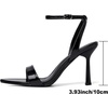 image:imageMostrin Strappy Heels for Women Lace Up Ankle Strap Round Open Toe Stiletto Heels Womens Heeled Sandals for Prom Party DailyBlack 06