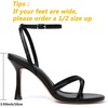 image:imageMostrin Strappy Heels for Women Lace Up Ankle Strap Round Open Toe Stiletto Heels Womens Heeled Sandals for Prom Party DailyBlack