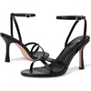 image:imageMostrin Strappy Heels for Women Lace Up Ankle Strap Round Open Toe Stiletto Heels Womens Heeled Sandals for Prom Party DailyBlack