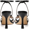 image:imageMostrin Strappy Heels for Women Lace Up Ankle Strap Round Open Toe Stiletto Heels Womens Heeled Sandals for Prom Party DailyBlack Bow
