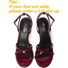 image:imageMostrin Strappy Heels for Women Lace Up Ankle Strap Round Open Toe Stiletto Heels Womens Heeled Sandals for Prom Party DailyBurgundy