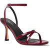 image:imageMostrin Strappy Heels for Women Lace Up Ankle Strap Round Open Toe Stiletto Heels Womens Heeled Sandals for Prom Party DailyBurgundy