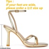 image:imageMostrin Strappy Heels for Women Lace Up Ankle Strap Round Open Toe Stiletto Heels Womens Heeled Sandals for Prom Party DailyGold
