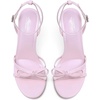 image:imageMostrin Strappy Heels for Women Lace Up Ankle Strap Round Open Toe Stiletto Heels Womens Heeled Sandals for Prom Party DailyLight Pink