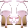 image:imageMostrin Strappy Heels for Women Lace Up Ankle Strap Round Open Toe Stiletto Heels Womens Heeled Sandals for Prom Party DailyLight Pink