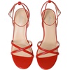 image:imageMostrin Strappy Heels for Women Lace Up Ankle Strap Round Open Toe Stiletto Heels Womens Heeled Sandals for Prom Party DailyRed