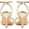 image:imageMostrin Strappy Heels for Women Lace Up Ankle Strap Round Open Toe Stiletto Heels Womens Heeled Sandals for Prom Party DailyShiny Gold 06