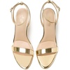 image:imageMostrin Strappy Heels for Women Lace Up Ankle Strap Round Open Toe Stiletto Heels Womens Heeled Sandals for Prom Party DailyShiny Gold08