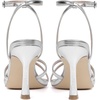 image:imageMostrin Strappy Heels for Women Lace Up Ankle Strap Round Open Toe Stiletto Heels Womens Heeled Sandals for Prom Party DailySilver